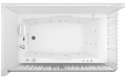 Карниз для ванны Aquanet угловой Г-образный 180х80 Карниз для ванны Aquanet угловой Г-образный 180х80