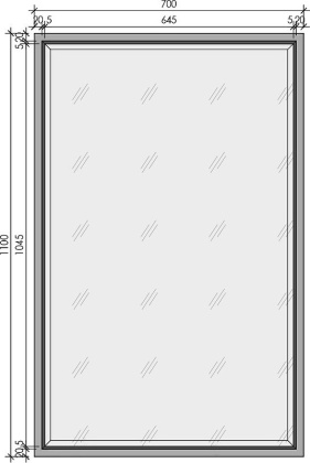 Зеркало MONACO с подсветкой 70*110CM глянец белая +золото 566-WG Boheme