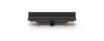 Душевой лоток 45 см Creto Snake CRE-450 SB-P с решеткой, черный