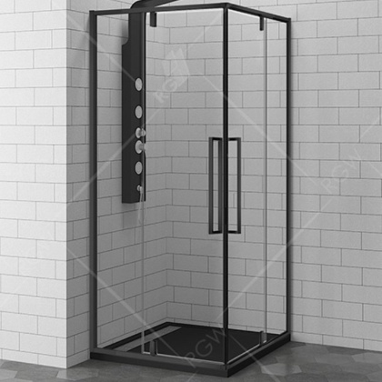 Душевой уголок RGW Stilvoll SV-33-B 100х100 06323300-14 профиль Черный стекло прозрачное