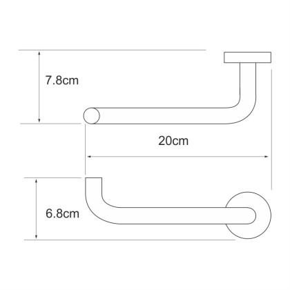 Держатель туалетной бумаги Rhein, 20х6,8х7,8 см, хром, K-6296