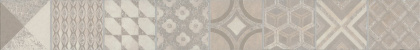 Бордюр OS\A245\SG6062R Онда 1 серый 7,2см*60см*11мм (1уп/8шт/0,345м2) орнамент, шт
