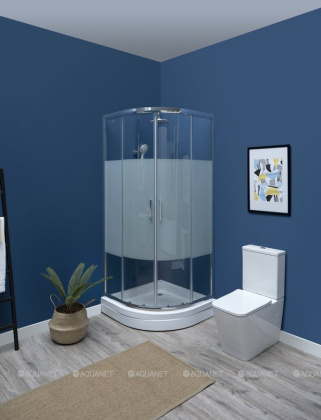Душевой уголок Aquanet Practic AE10-Q-90x90U-CP 900x900, прозрачное, матовое стекло