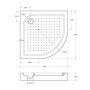Акриловый поддон BelBagno TRAY-BB-R-90-550-15-W
