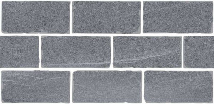Бордюр Роверелла серый мозаичный 34,5x14,7x0,9