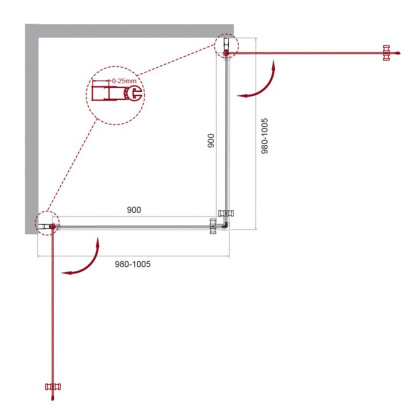 Душевой уголок BelBagno ETNA-A-2-80-C-Cr Душевой уголок BelBagno ETNA-A-2-80-C-Cr