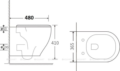 Подвесной безободковый унитаз Orange