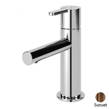 LEAF-LSM1-L-PS Смеситель для раковины однорычажный, с донным клапаном, исполнение Sunset PVD LEAF-LSM1-L-PS Смеситель для раковины однорычажный, с донным клапаном, исполнение Sunset PVD