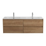 Керамическая раковина с двумя чашами BelBagno BB1400-2-ETL Керамическая раковина с двумя чашами BelBagno BB1400-2-ETL