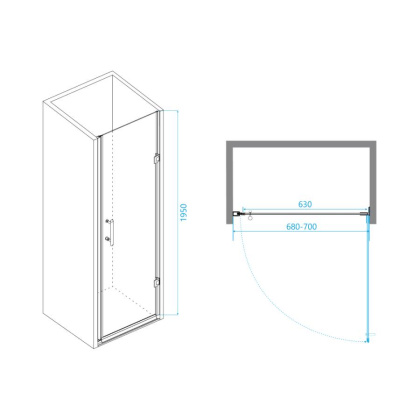 Душевая дверь RGW PA-06B, RGW 41080607-54