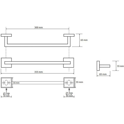 Держатель полотенца 355мм