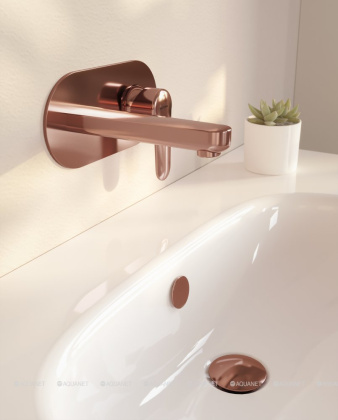 Встроенный смеситель Root Round для раковины, настенный, медь