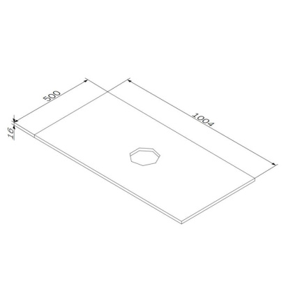 Столешница 100 см, белый матовый M8FST1000WM