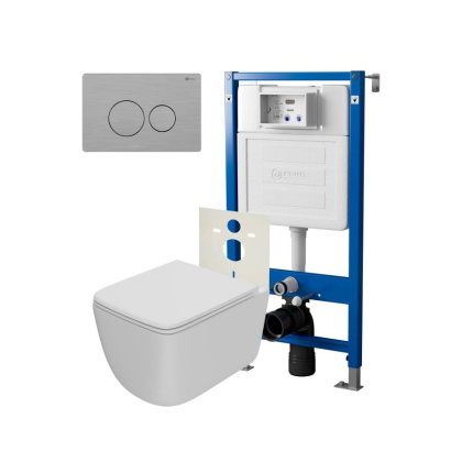 Сет: Система инсталляции Point Элемент для подвесного унитаза PN45120 + Клавиша смыва для инсталляции Point Виктория, нержавеющая сталь, сталь брашированная, PN44061SB + Унитаз подвесной Point Меркурий безободковый, сиденье дюропласт микролифт, быстросъем Сет: Система инсталляции Point Элемент для подвесного унитаза PN45120 + Клавиша смыва для инсталляции Point Виктория, нержавеющая сталь, сталь брашированная, PN44061SB + Унитаз подвесной Point Меркурий безободковый, сиденье дюропласт микролифт, быстросъем