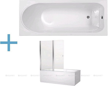Акриловая ванна Aquanet West 170x70 (+ шторка Aquanet Alfa 4 NF6222-pivot) Акриловая ванна Aquanet West 170x70 (+ шторка Aquanet Alfa 4 NF6222-pivot)