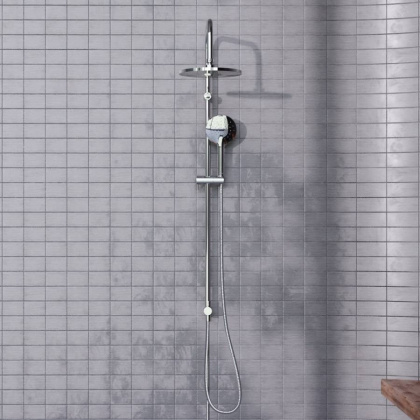 977000000 Jupiter, душ.система: верхн.душ 225 мм, ручн.душ 1 ф-ция 120 мм, штанга 1010 мм , Хром