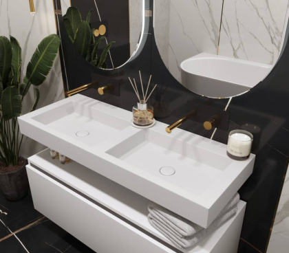 Столешница моноблок FLAT ST 120см (1204*452*100) двойной Столешница моноблок FLAT ST 120см (1204*452*100) двойной