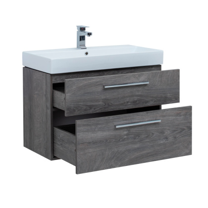 Тумба под раковину Aquanet Nova 85 (Slim Synergy) дуб рошелье, 2 ящика