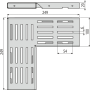 Решетка для дренажного углового желоба 100 мм, оцинкованная сталь
