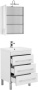 Комплект мебели для ванной Aquanet Верона NEW 58 белый (напольный 3 ящика)