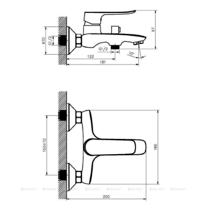 Смеситель для ванны/душа Agger Nice A2510000
