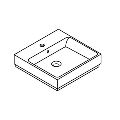 Раковина накладная, 50 см, GROHE Cube Ceramic, альпин-белый, (3947800H) Раковина накладная, 50 см, GROHE Cube Ceramic, альпин-белый, (3947800H)