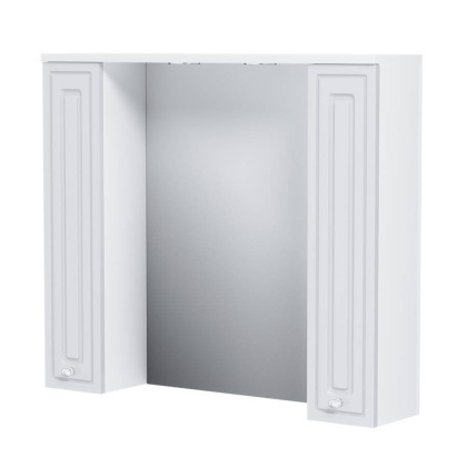 M41MPX0851WG Palace One, зеркало, частично зеркальный шкаф, 85 см, с подсветкой, Белый, глянец