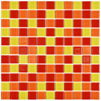 Мозаика стеклянная Fruit mix (чип 4*25*25) 300*300(22шт-1.98м2), м2