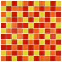 Мозаика стеклянная Fruit mix (чип 4*25*25) 300*300(22шт-1.98м2), м2