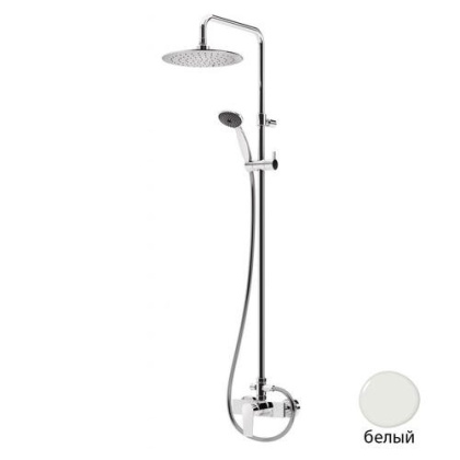 NAUTIC-CD-BIO Душевая колонна со смесителем для верхнего и ручного душа, исполнение белый матовый NAUTIC-CD-BIO Душевая колонна со смесителем для верхнего и ручного душа, исполнение белый матовый