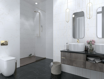 Декор Sierra White 01 25х60 Декор Sierra White 01 25х60