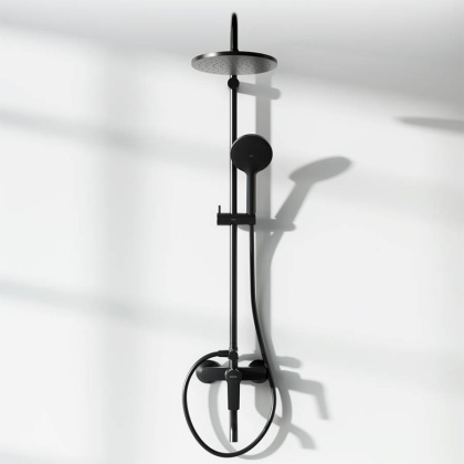 977740300 Jupiter душевая система с ванно-душевым смесителем, черный