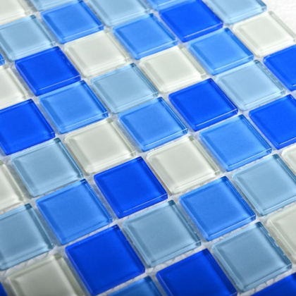 Мозаика стеклянная Blue Wave-3 (чип 4*25*25) 300*300(22шт-1.98м2), м2