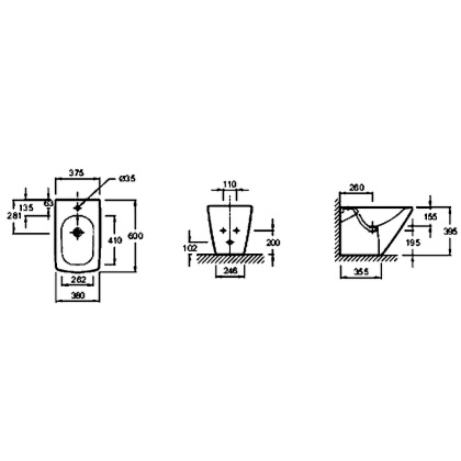 Биде Jacob Delafon Escale E1293-00 Белое напольное