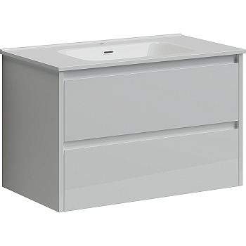 Тумба подвесная SANCOS Libra 790х450х500, c двумя ящиками оснащенными доводчиками, белый глянец , арт. LB80W