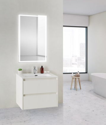Тумба с раковиной подвесная BelBagno KRAFT 39 60 Cemento Grigio, раковина белая Тумба с раковиной подвесная BelBagno KRAFT 39 60 Cemento Grigio, раковина белая