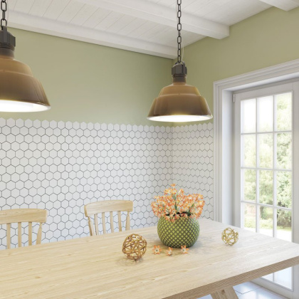 Керамическая мозаика, Hexagon Big White Matt 95x110, Geometry Керамическая мозаика, Hexagon Big White Matt 95x110, Geometry