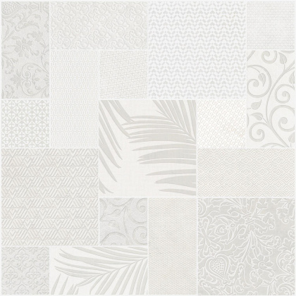 Панно Тассо белый матовый обрезной 60x60x0,9