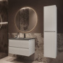 База под раковину Welle 800 подвесная, 2 выкатных ящика soft-close, M.White
