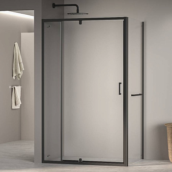 Душевой уголок 110* 90*195 RGW PA-078-1B (PA-008B + Z-060-2B) Прямоуг./Чёрный/Прозрачное/6 мм (Easy)