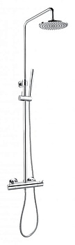 SIESTA-F-CD-TA-01 Душевая колонна (стойка), регулируемая по высоте, с термостатическим смесителем на один выход, верхним и ручным душем, хром SIESTA-F-CD-TA-01 Душевая колонна (стойка), регулируемая по высоте, с термостатическим смесителем на один выход, верхним и ручным душем, хром