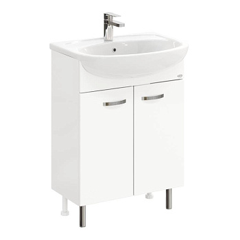 Тумба Onika Коралл 60 напольная, белая (ум. Уют 60)