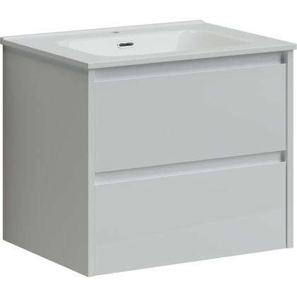 Тумба подвесная SANCOS Libra 590х450х500, c двумя ящиками оснащенными доводчиками, белый глянец , арт. LB60W