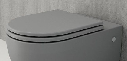 Сиденье с крышкой XL, дюропласт, плав.опускание, мат. серый, A0320-006, шт Сиденье с крышкой XL, дюропласт, плав.опускание, мат. серый, A0320-006, шт