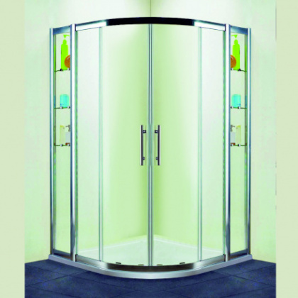 Душевой уголок RGW HO-512, 030651222-11, 120 х 120 x 195 см, четверть круга, дверь раздвижная, стекло прозрачное, хром