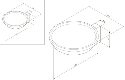 Мыльница настенная AM.PM Admire A1034200 стекло