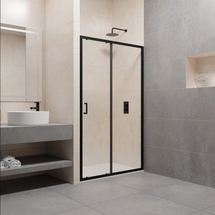 Душевая дверь RGW Passage PA-14 B 160 41081416-14 профиль Черный стекло прозрачное