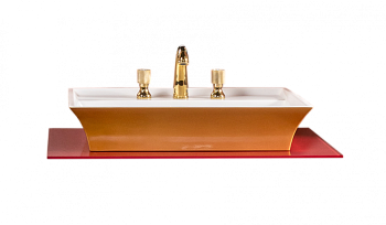 Столешница стекло 80см прямая бордо