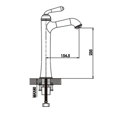 Смеситель для раковины латунь R0211E