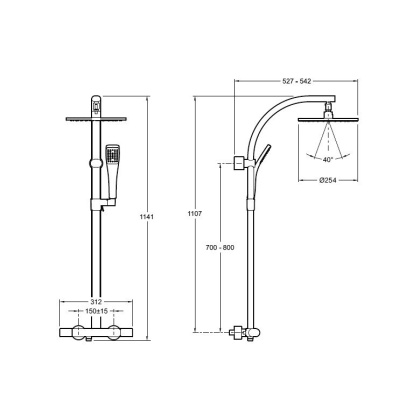 Душевая стойка Jacob Delafon Talan E11717RU-CP, шт